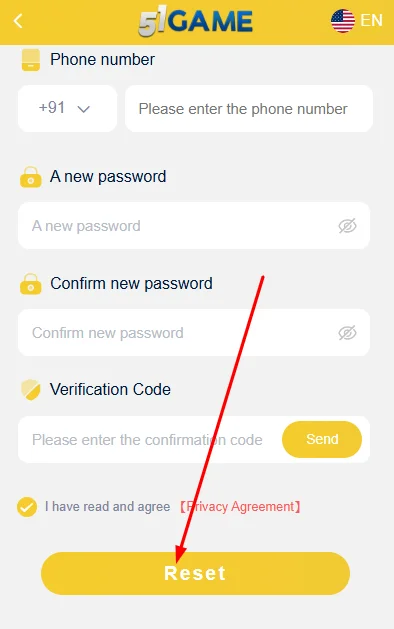 Click the reset button